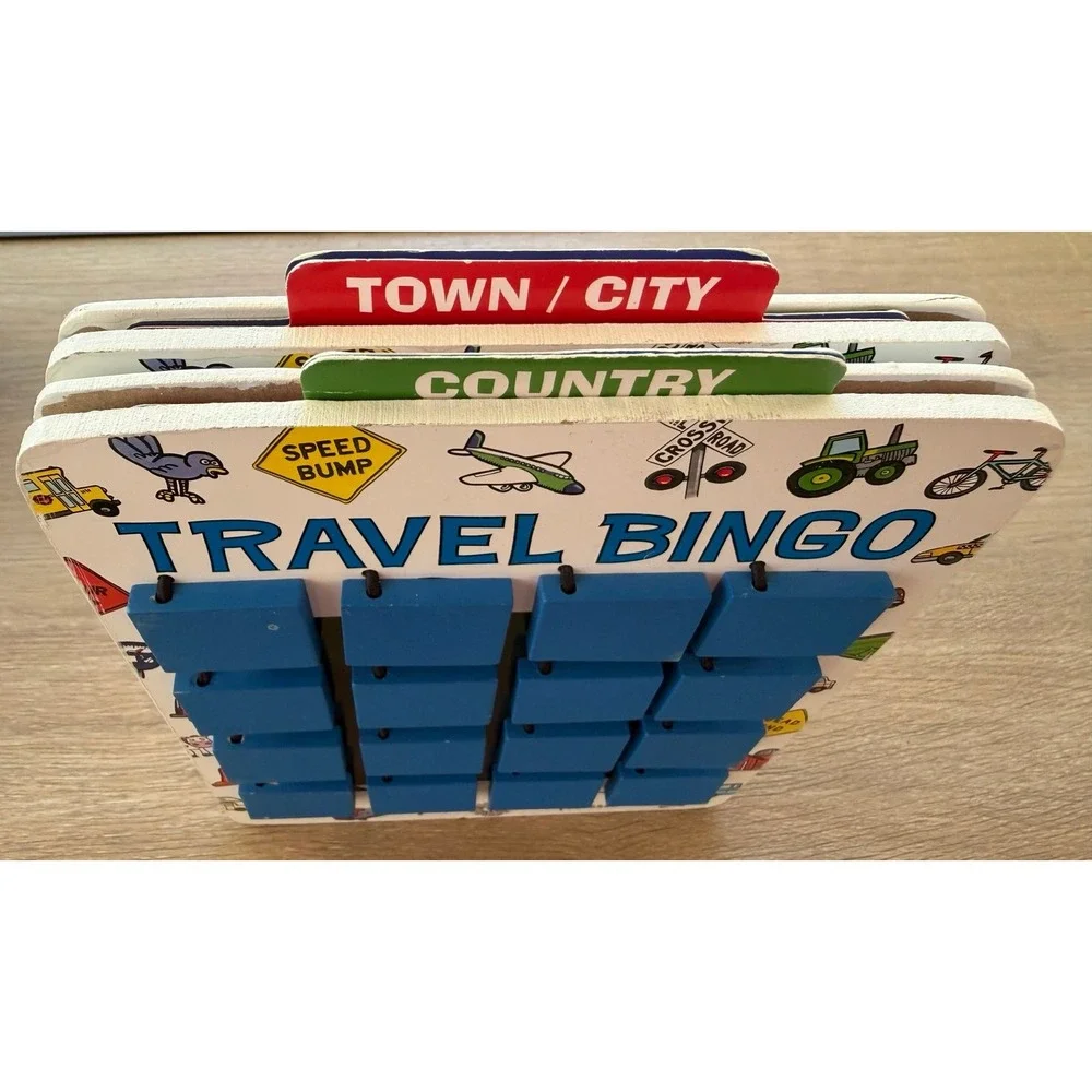 2 Melissa and Doug Flip to Win Travel Bingo Boards 4 double sided cards